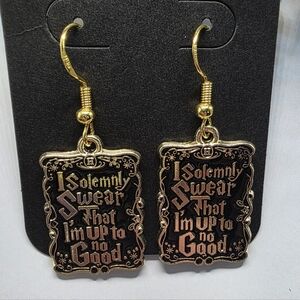 Harry Potter I Solemnly Swear That I'm Up To No Good Earrings Hypoallergenic